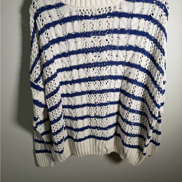 Sonoma Blue and White Striped Sweater - Picture 5 of 6